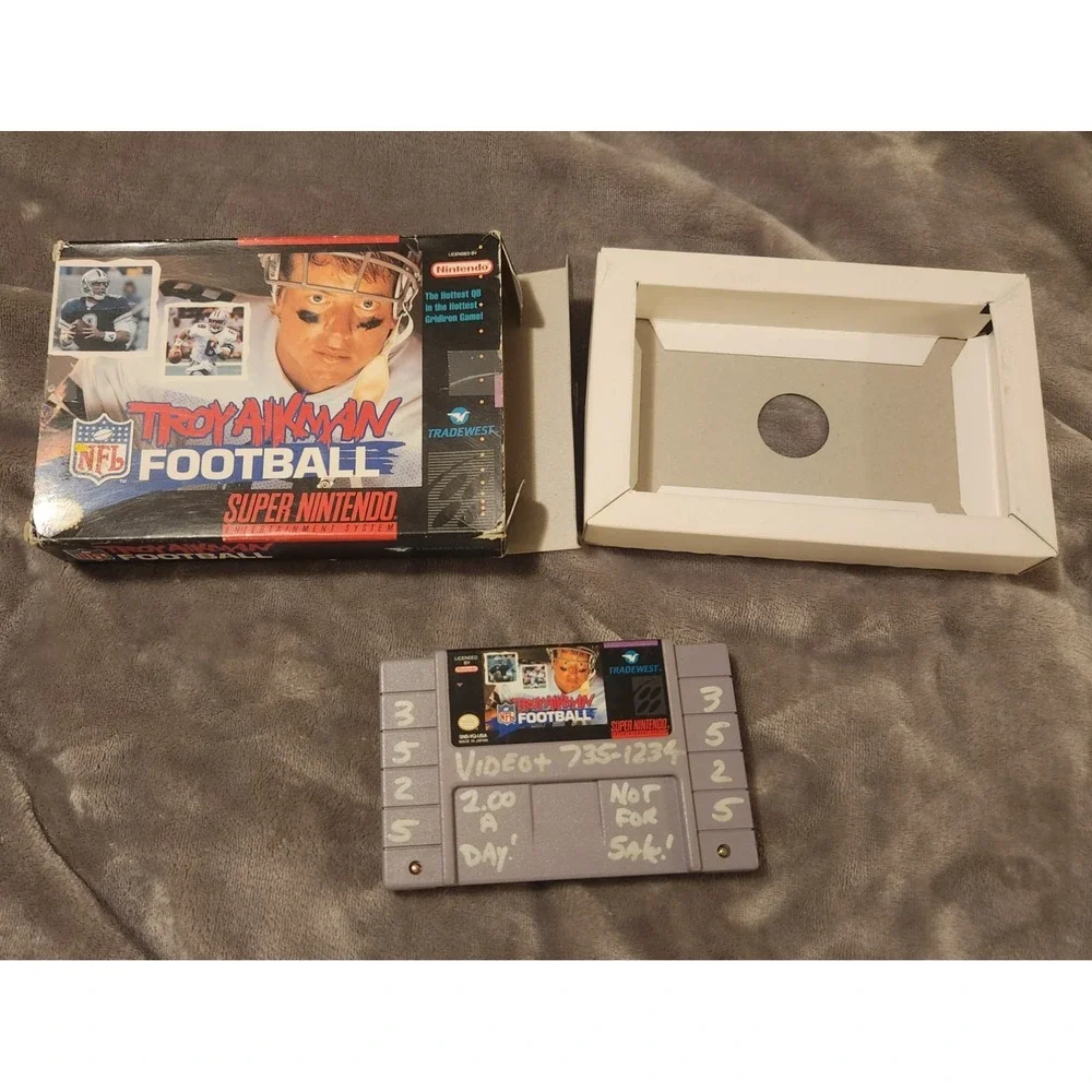 Troy Aikman NFL Football (Super Nintendo Entertainment System, 1994)NO MANUAL